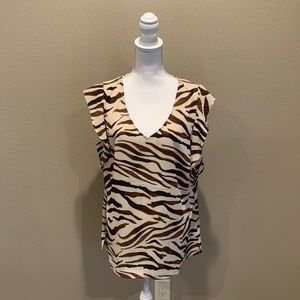EUC CABI zebra top